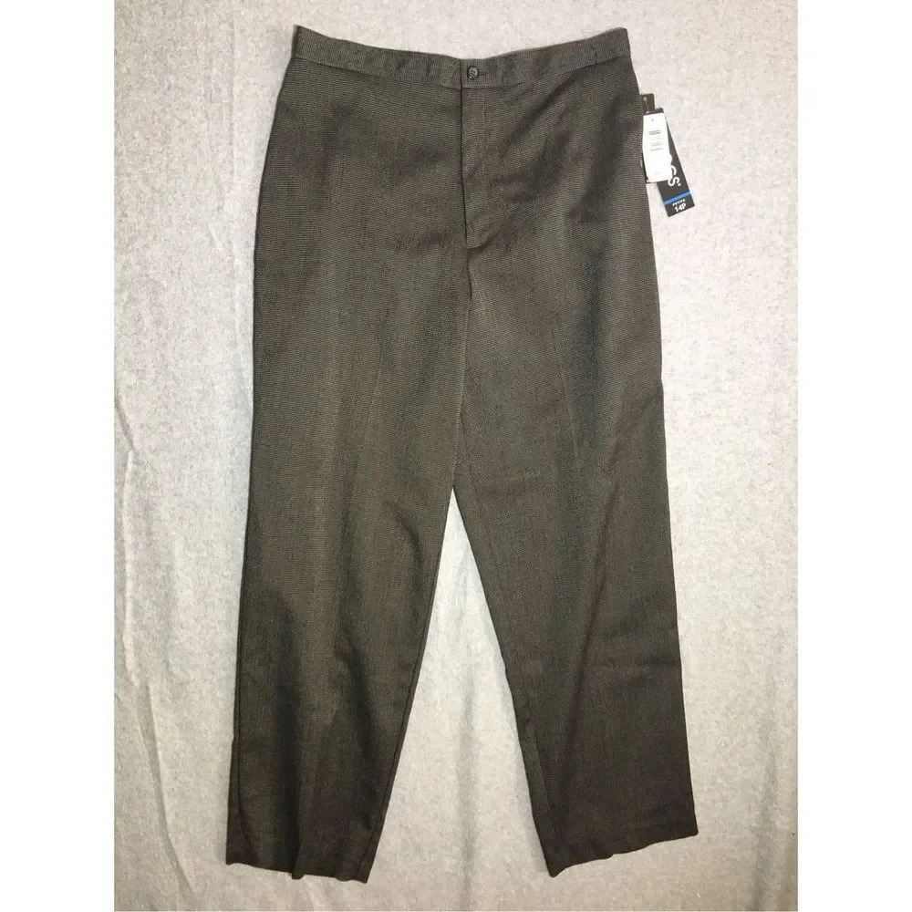 NWT Briggs Petite Trouser Pant Grey Straight Leg Career Work Office Contemporary